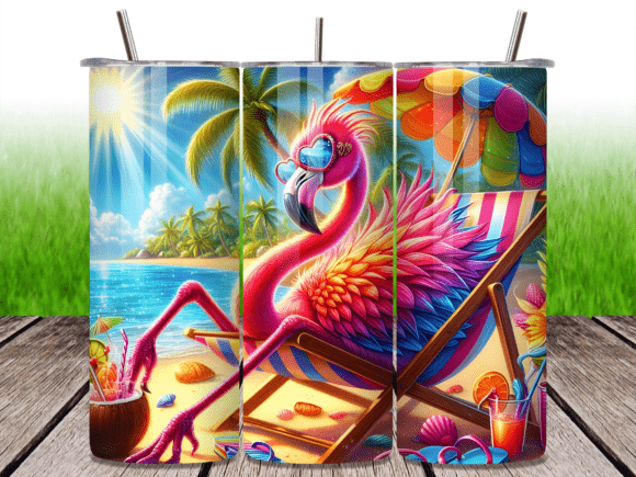 Download Summer Beach Flamingo Vacation Tumbler - Vacation Collection