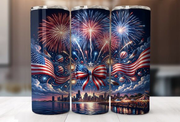 Download Patriotic Fireworks Tumbler Wrap 20oz - Fireworks tumbler Collection