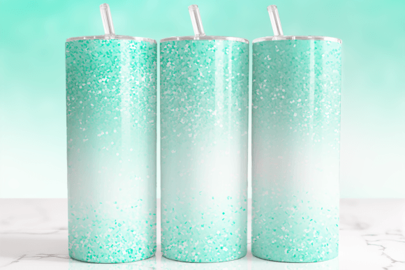 Download Ombre Mint Glitter Tumbler Wrap - Glitter tumbler wrap Collection