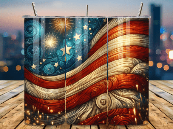 Download Vintage USA Flag Fireworks Tumbler Wrap - Fireworks tumbler Collection